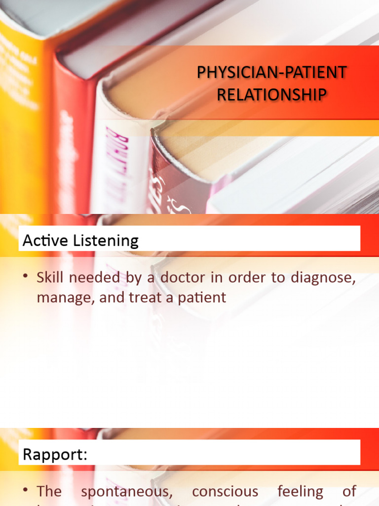 Building Physician-Patient Rapport | PDF | Psychology | Psychological ...