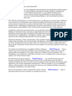 Thesis Writing Characteristics and Format PDF
