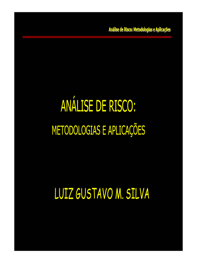 Metodologias de Análise de Risco Ambiental | PDF | Risco | Avaliação de ...