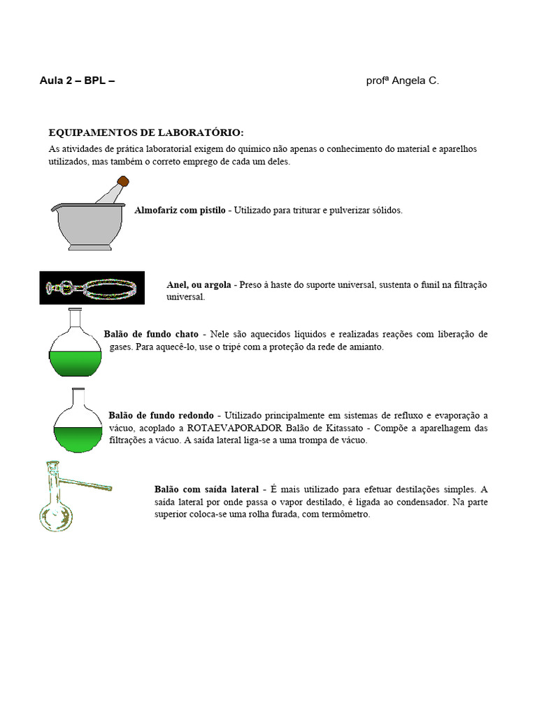 Equipamentos e Funções de Laboratório | PDF | Filtragem | Química