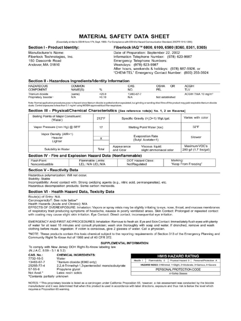 Msds pdf