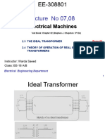 Lecture 07,08 Ideal and Real Transformer