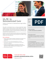 LL.M. in International Law: Study at The Heart of International Legal Affairs in Geneva