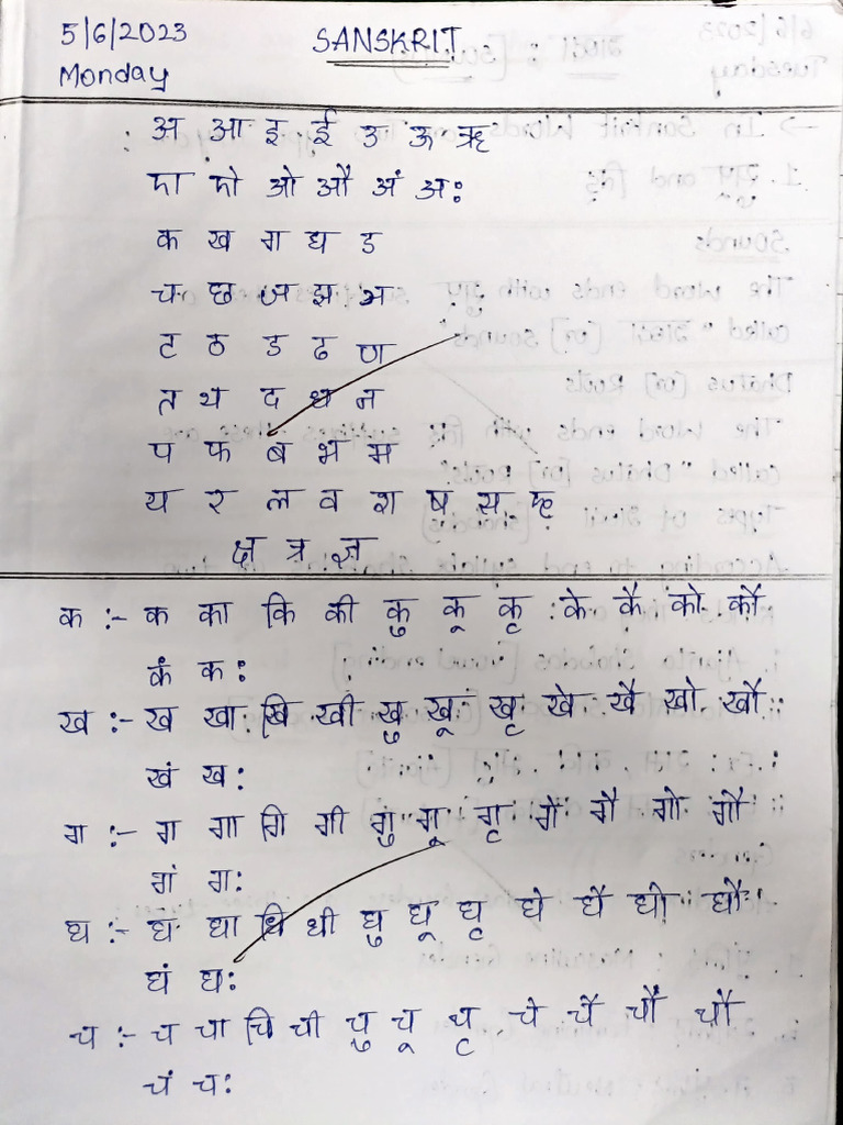 Sanskrit Class Notebook... PDF