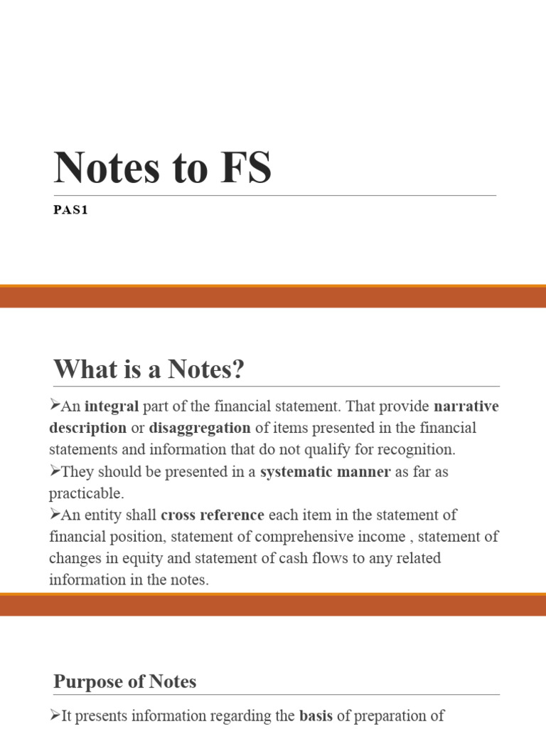 Notes to Financial Statements Overview | PDF | Financial Statement ...
