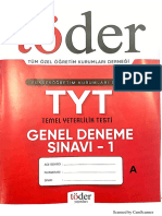 Tyt Toder Deneme Sinavi 1