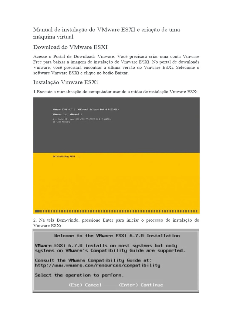 Esxi Manual Pdf _ VMware ESXi Installation And Setup – XNDMWM