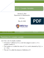 Lec 2 - Functions On Complex Variables