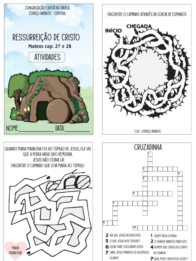 Atividades Infantis sobre a Ressurreição de Jesus | PDF