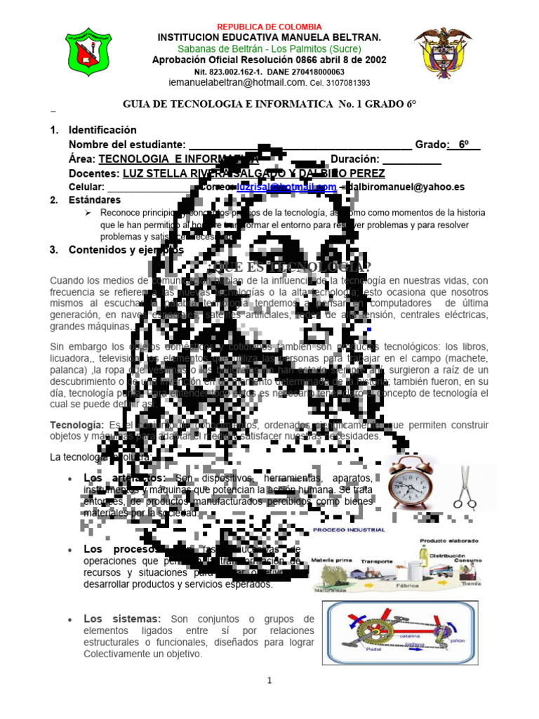 GUIA 1 Informatica 6° Grado 2021. | PDF
