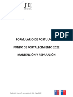 FOJI - Formulario de Postulación - Fondo Fortalecimiento - Mantención y Reparación 2022