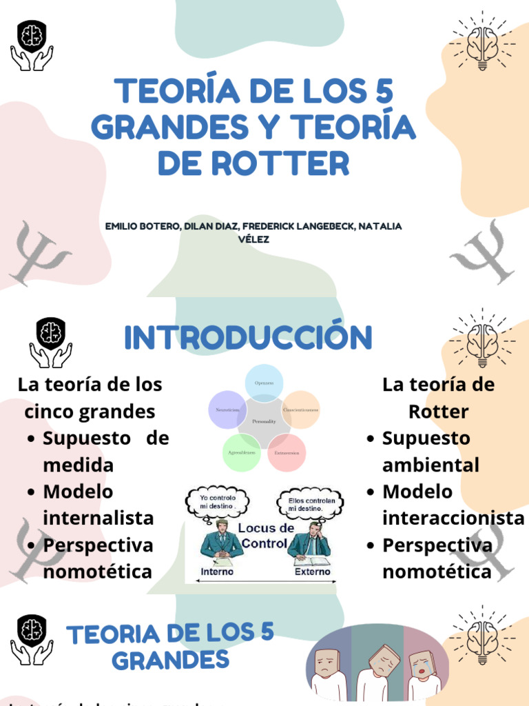 Teorías de Personalidad: 5 Grandes y Rotter | PDF | Ciencias del ...