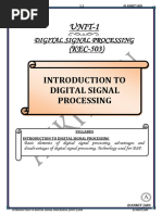 Unit-1 Introduction To Digital Signal Processing