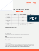 Lista de Útiles 2022 - 1. Grado