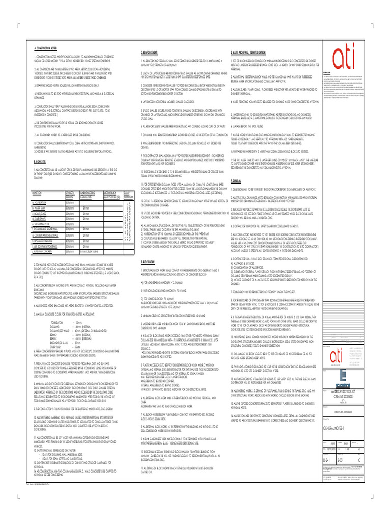 S-001-General Notes-1 | PDF | Concrete | Building Technology