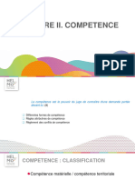 TITRE II - LA COMPETENCE - Partie 1