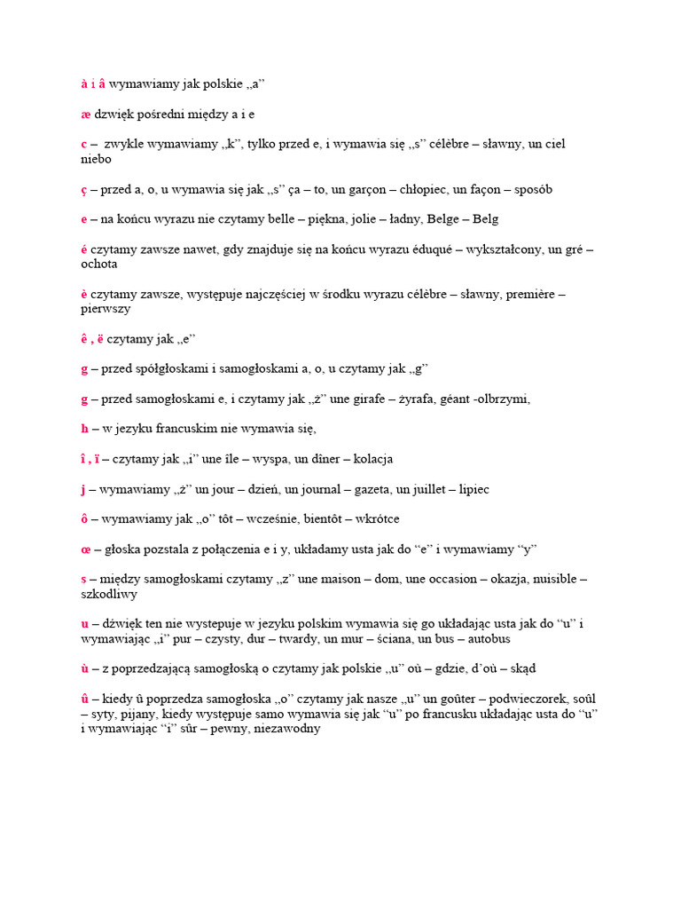 Wymowa Francuska PDF