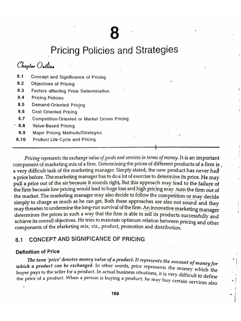 T n chhabra pricing pdf