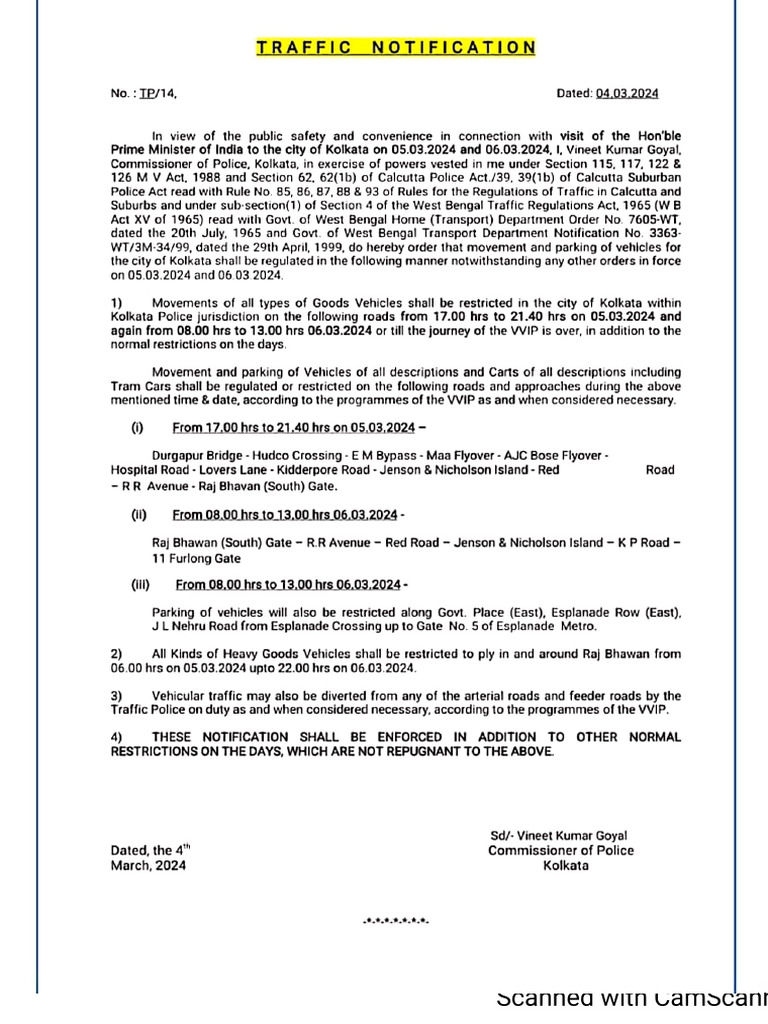 Trafic Information - 240305 - 192037 | PDF
