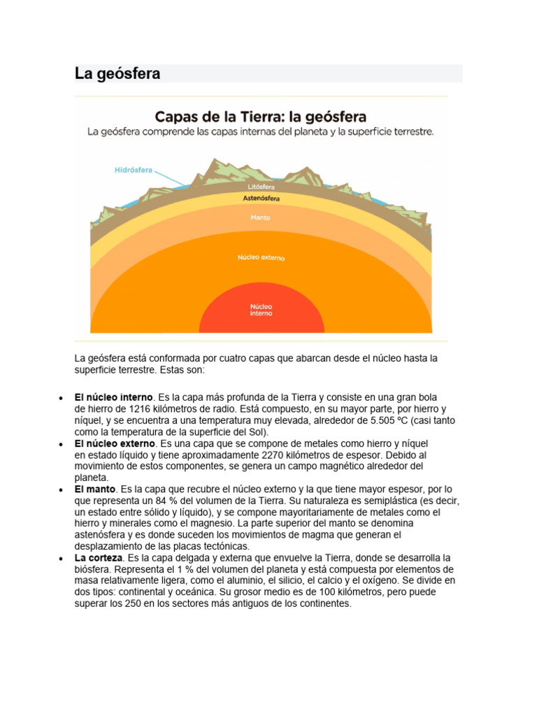 La Geósfera | PDF