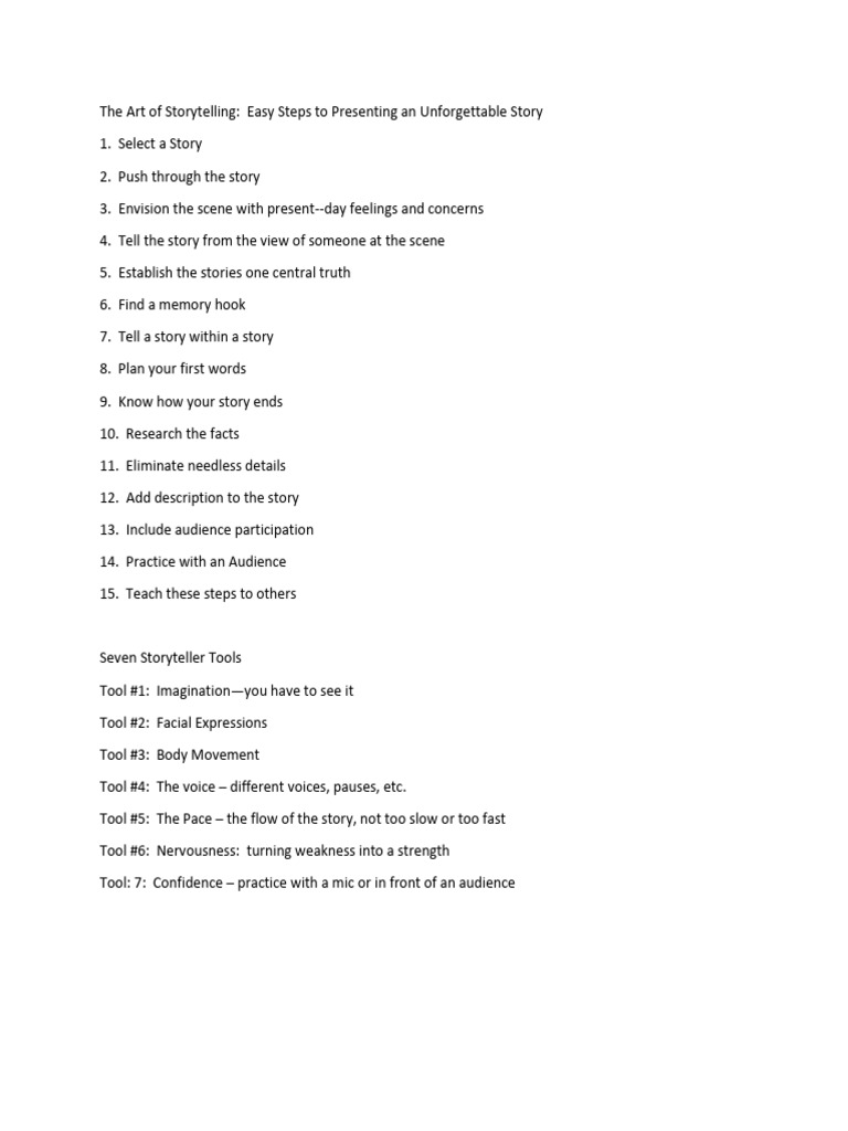 Master Storytelling Techniques Explained | PDF