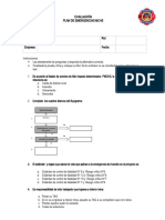 Evaluación Plan de Emergencias, Agosto 2020