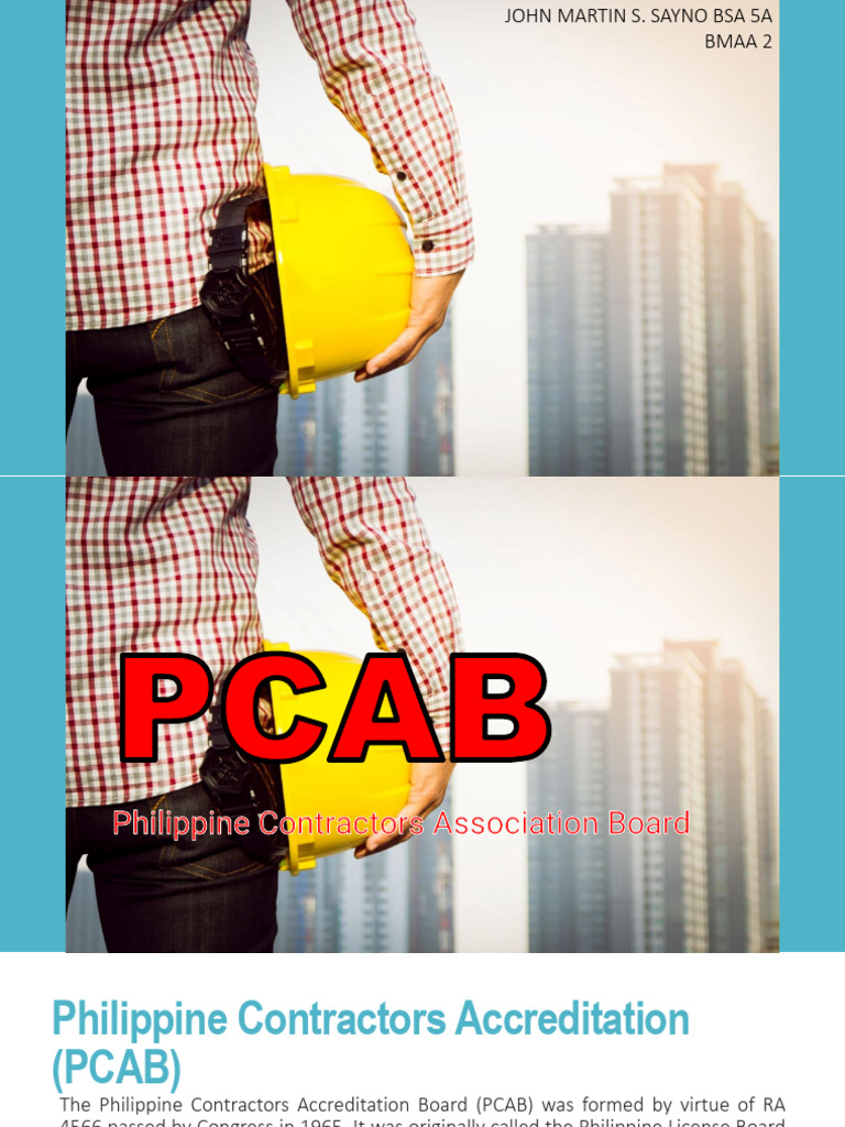 PCAB License Requirements and Types | PDF