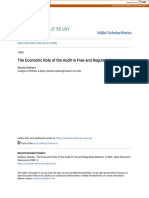 The Economic Role of The Audit in Free and Regulated Markets The Economic Role of The Audit in Free and Regulated Markets