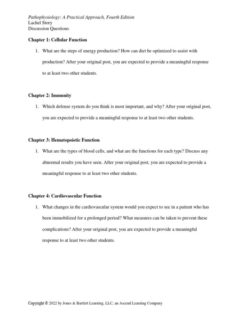 Pathophysiology A Practical Approach