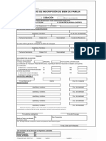 Formulario de Inscripcion de Bien de Familia