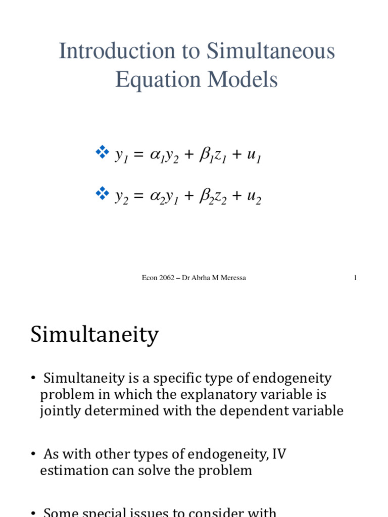 Chapter 2 SEM | PDF | Endogeneity (Econometrics) | Structural Equation ...