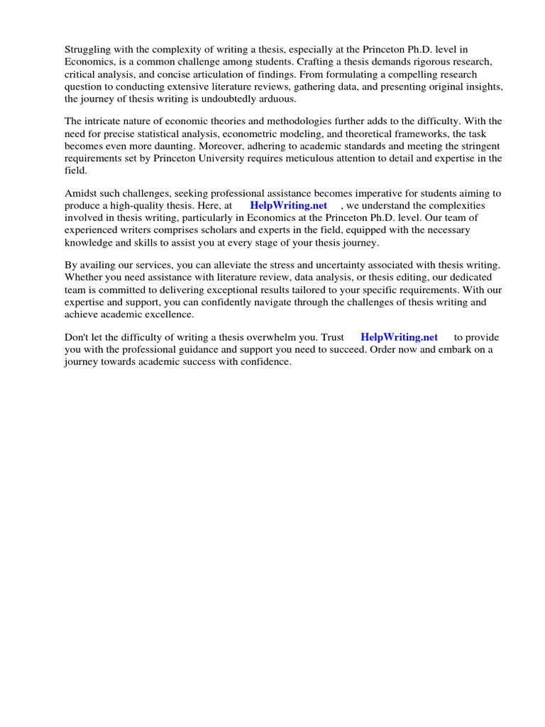 Princeton phd thesis economics pdf business art