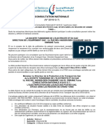 Consultation Nationale: L'Electrification Des Locaux Des Postes Gaz, Situes Dans Les Regions de Grand Tunis