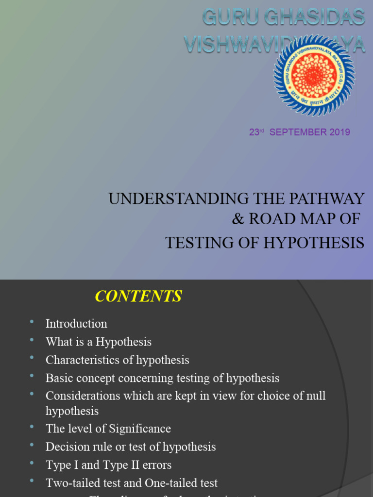 Statistical Testing Meaning