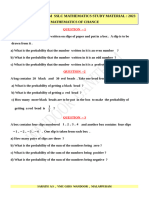 SSLC Mathematics Important Questions Chap 3 EM MATHEMATICS OF CHANCE