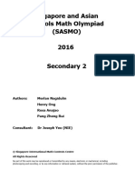 Singapore and Asian Schools Math Olympiad (Sasmo) 2016 Secondary 2