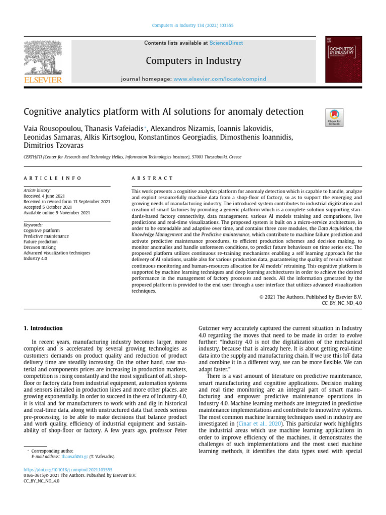 Cognitive Analytics for Anomaly Detection | PDF | Machine Learning ...