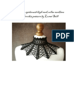 Gothic Spiderweb High Neck Collar Necklace Crochet Pattern by Lunarstill