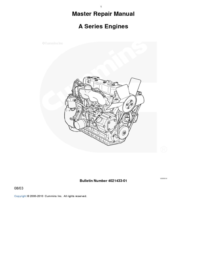 A2300 - Service Manual 4021433-01 | PDF | Abrasive | Fuel Injection
