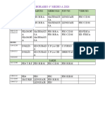 Horario 4° A 2024