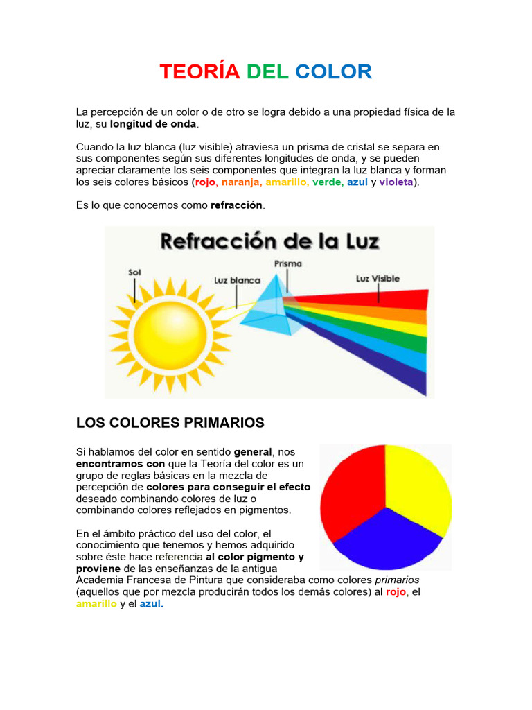 Teoría del Color en Física | PDF | Color | Cian