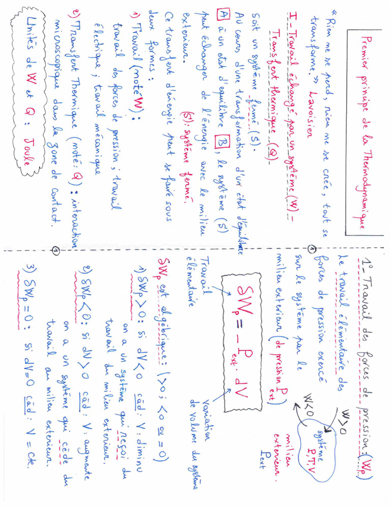 Thermo 4 - Cours (Partie 1 Sur 2) !!! | PDF