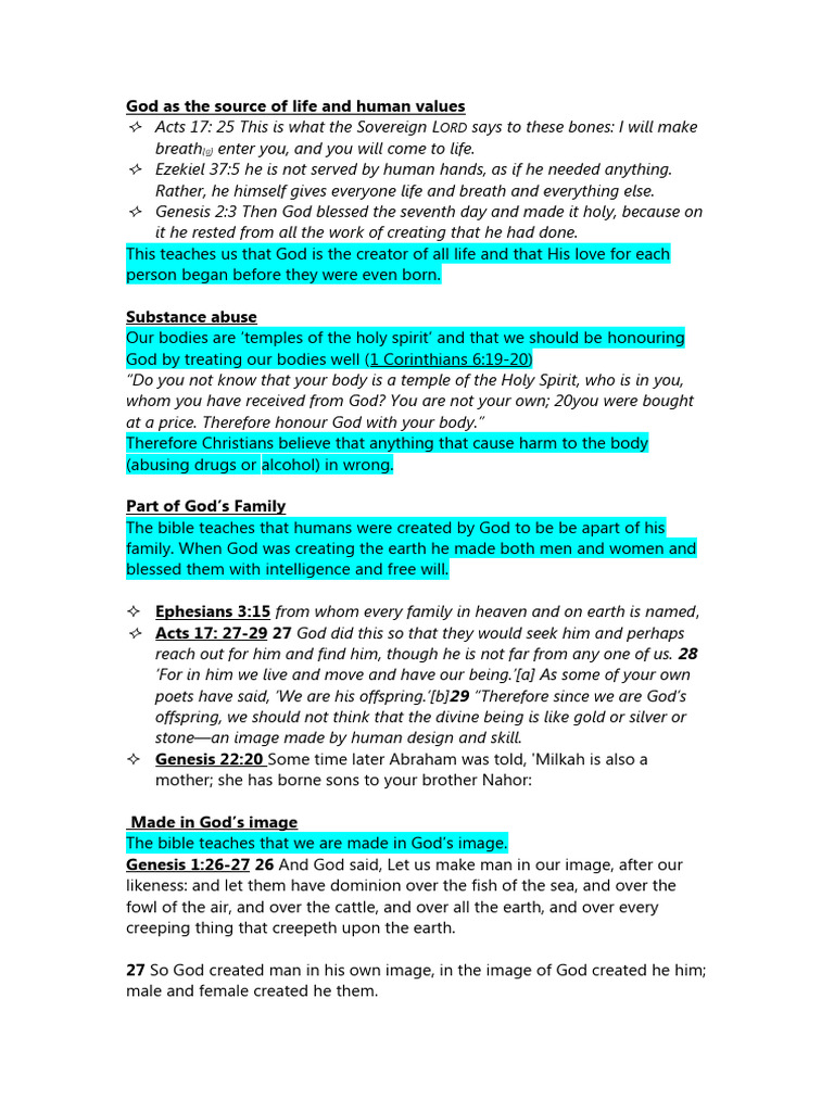 Christian Life and Values Guide | PDF | God | Bible