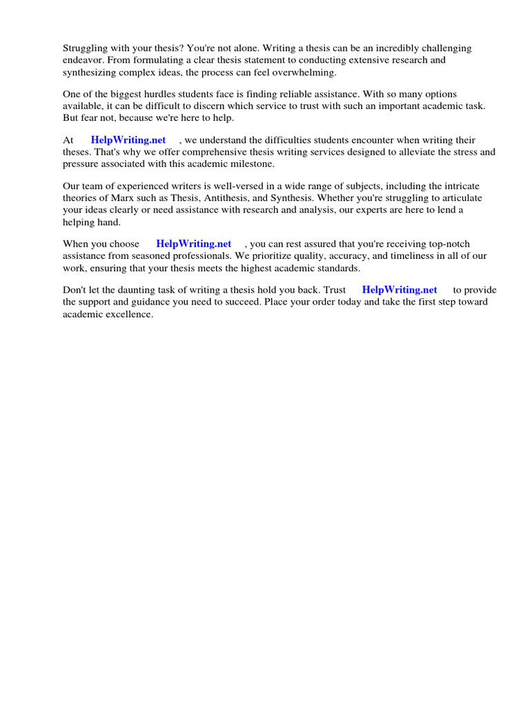 Thesis Antithesis and Synthesis Marx | PDF | Dialectic | Georg Wilhelm