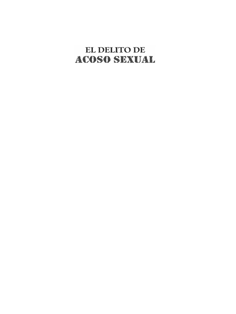 ÍNDICE EL DELITO DE ACOSO SEXUAL DEJUS - Watermark | PDF | Acoso sexual ...