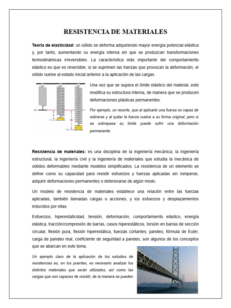 Resistencia de Materiales | PDF