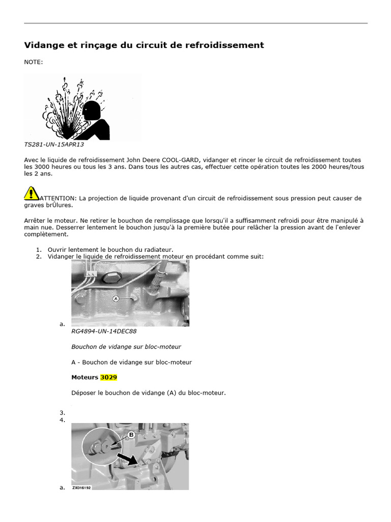 Vidange et nettoyage circuit refroidissement PDF Ingénierie mécanique — free download