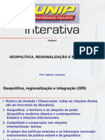 Slides de Aula - Geopolítica, Regionalização e Integração