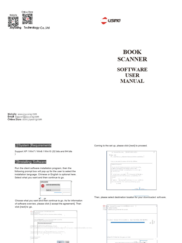 Joyusing Book Scanner Software Guide | PDF