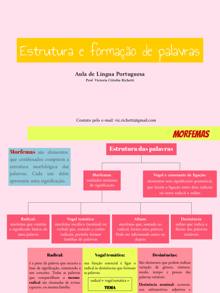 Estrutura e Formação de Palavras | Download grátis PDF | Palavra | Vogal